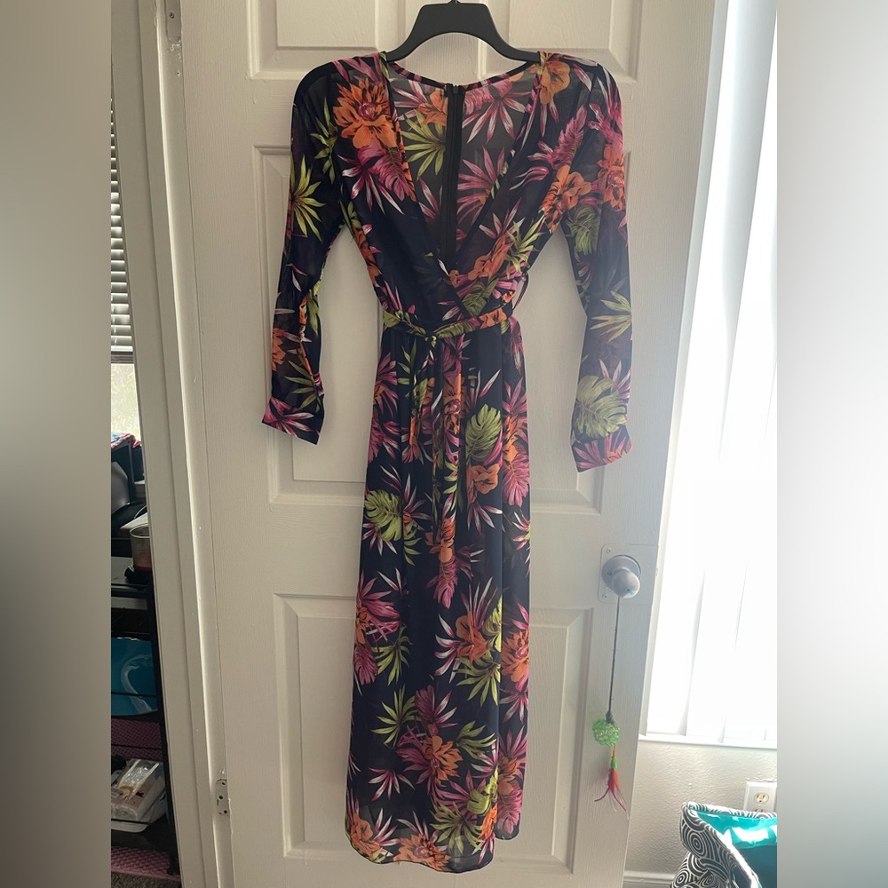 Floral Long Sleeve Maxi Dress